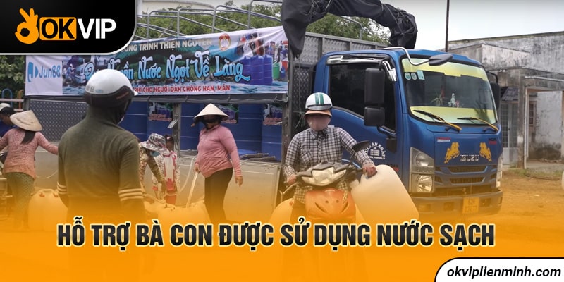 Hỗ trợ bà con được sử dụng nước sạch
